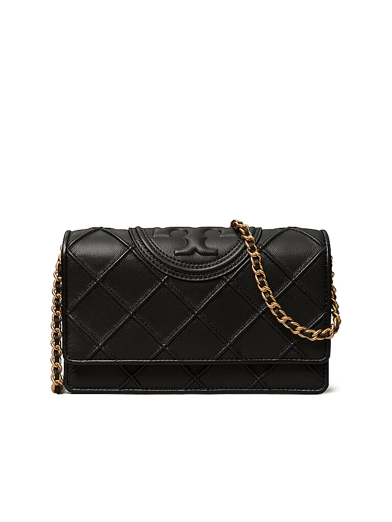 TORY BURCH Ledertasche - Umhängetasche FLEMING SOFT CHAIN WALLET schwarz damen